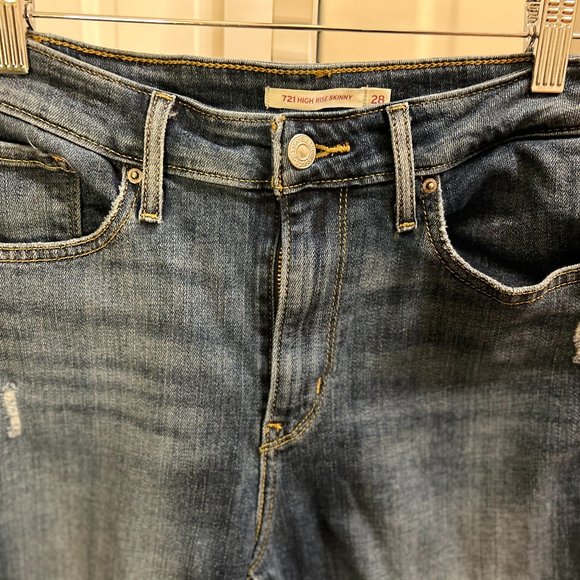 Levi 721 High Rise Skinny Jean size 28/30 - Picture 5 of 8